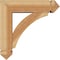 Ekena Millwork Thorton Arts and Crafts Rough Sawn Bracket w/ Offset Brace, Western Red Cedar, 6"W x 20"D x 20"H BKT0604X20X20THR03RWR - alternate 3